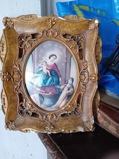 Antico Dipinto Sacro Su Vetro