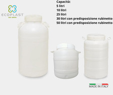 FUSTO CONTENITORE BOCCA LARGA - VARIE MISURE - ANCHE PER ALIMENTI -MADE IN ITALY