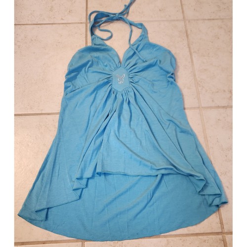 Top playboy blu - blu, halter