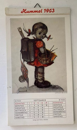 Calendario tedesco hummel - hummel, 1963