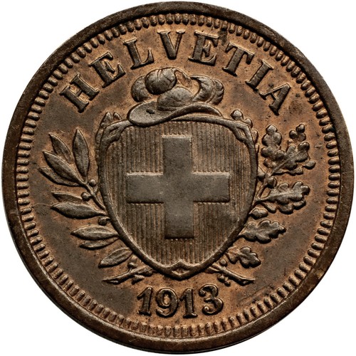 Moneta svizzera rappen - moneta, 1913