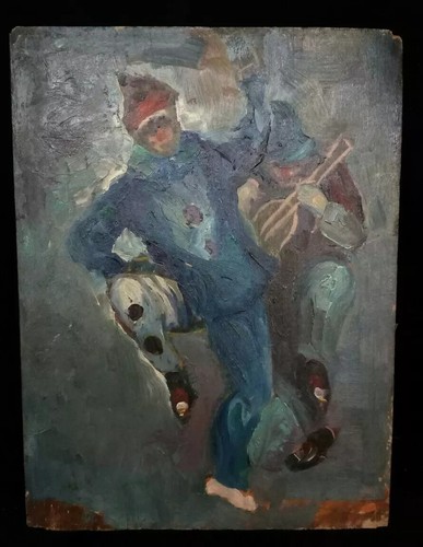 Dipinto olio tavola - su,