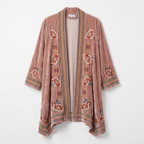 Cardigan kimono velluto donna