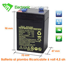 BATTERIA 6V 4,5 AH - COMPATIBILE PEG PEREGO - BIEMME