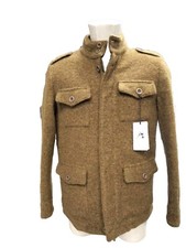 GIUBBINO ABBASCIANO MODELLO SAHARIANA 70%LANA 30%POLIESTERE IDROREPELLENTE 