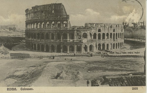 Roma città colosseo 1910 - città-,