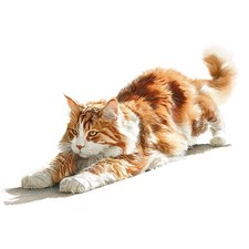 4 adesivi gatto delle foreste
