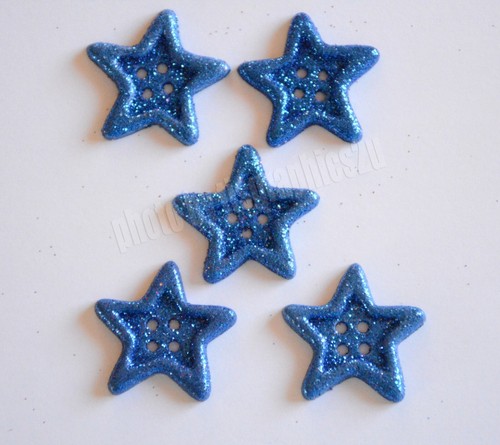 Stelle blu glitterate - blu,