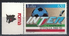INTER SCUDETTO NUOVO BORDO DI FOGLIO CON APPENDICE ROMA  ANNO 1989   