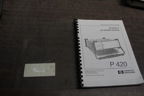 Manual 85901a power - 85901a,