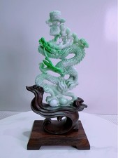 Statua drago fengshui giadeite