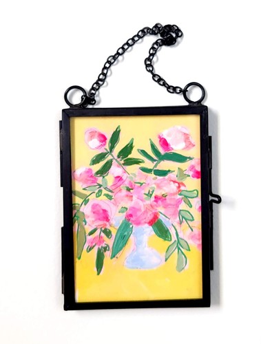 Hand painted framed abstract - hand,