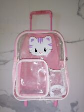 Zainetto Trasparente con Carrello Trolley Estraibile 2 Ruote Hello Kitty Barbie