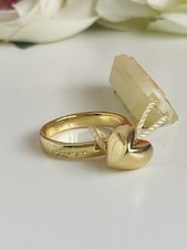 Anello Molecole Fedina Oro Con Ciondolino A Cuore Misura 18