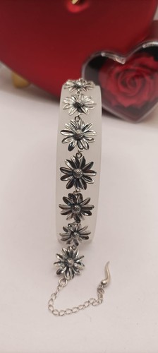 Bracciale argento margherite - bracciale,