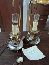 Abajour coppia da comodino in ottone anni 60 Vintage