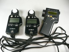 Three Minolta Light Meters -