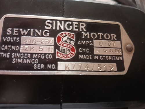 Singer motore nero - con, lampada