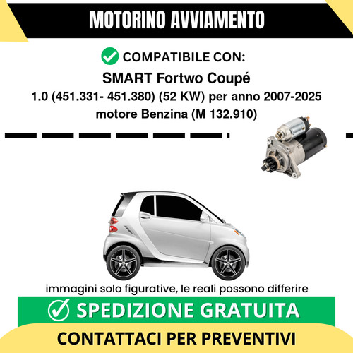 Motorino avviamento smart - motorino,