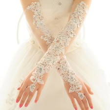 Guanti abito da sposa strass