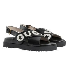 Gucci Black Leather Logo