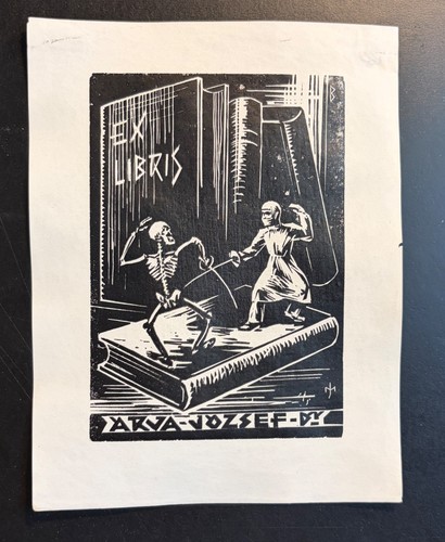 Exlibris medizin arzt fechtet - exlibris,