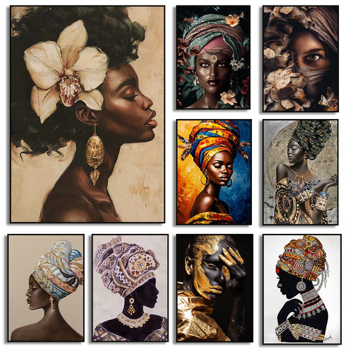 Quadro tela donna - tela, africana