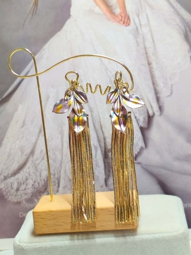Orecchini boho foglia sfumata - foglia,