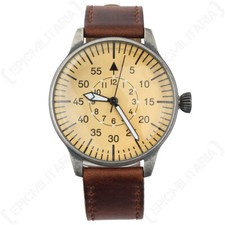 Orologio pilota Luftwaffe - WW2 tedesco ME 109 orologio da polso militare con cinturino in pelle
