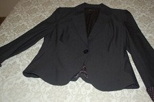 S. Oliver Women,  Giacca donna, Spencer, Nero Blu, Lana, tg 38, come nuova