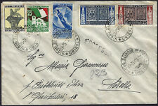 1952 - Lettera Espresso per Biella con affrancatura multipla