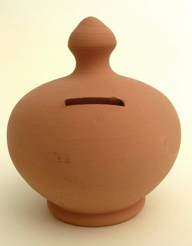 Salvadanaio terracotta 15cm - salvadanaio,