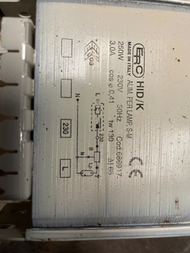 Alimentatore erc 250w lampada - alimentatore,