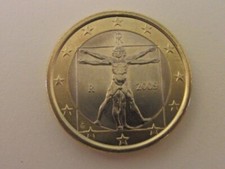 MONETA DA 1 EURO ITALIA UOMO