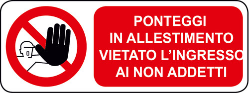 Adesivo segnaletica ponteggi - adesivo,