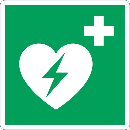 Cartello defibrillatore aed - cartello,