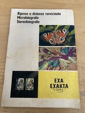 Exa Exakta Varex Riprese A Distanza Manuale Vintage