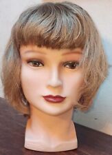 TESTA PER  PERRUCCHIERI  CAPELLI  VERI     CALIVEN  -manichino