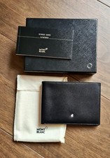 Portafoglio Montblanc Meisterstuck In pelle Nero con portassegni integrato