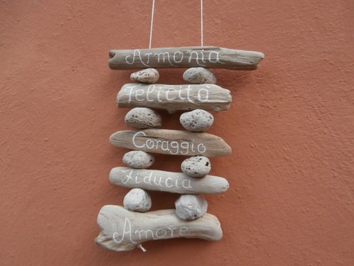 Insegna portafortuna legno - insegna,