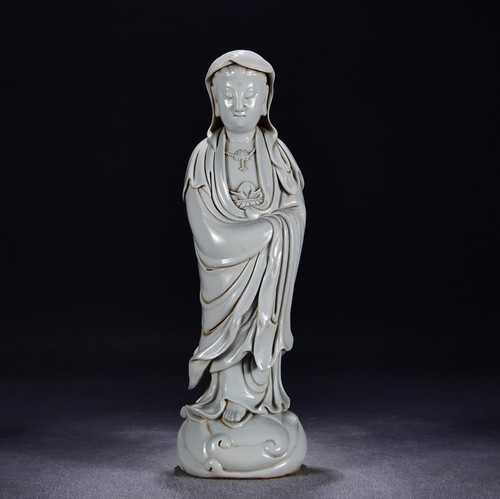 Statua cinese smalto - in, bianco