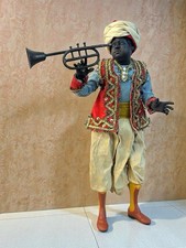 Figura Orientale 25 Cm Bimbo corteo Banda musicale arte Presepiale tamburo