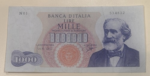 Banconota 1000 lire verdi - verdi, 2