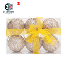 Christmas Balls Glitter Gold