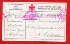PRIGIONIERO DI GUERRA  UNGHERIA 1918- CROCE ROSSA- WW1- PER MILANO