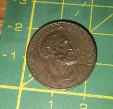 Antica Moneta Stato Della Città Del Vaticano 10 Cent 1935