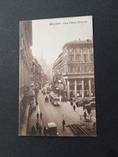 Milano- Corso Vittorio Emanuele (tram, carrozze, balilla...). Viaggiata 1926.
