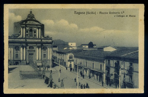 Cartolina ragusa piazza - cartolina,
