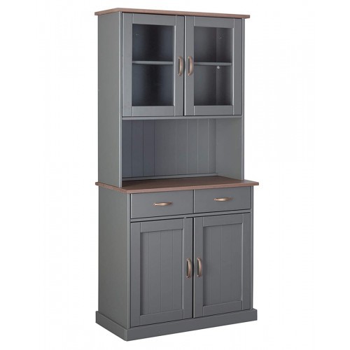 Credenza grigia alta mobile - credenza,