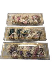 3 SET 12 PROFUMATORI PER CASSETTI CLEMENTINE LAVORATI A MANO PROFUMI VINTAGE